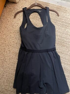 Beyond Yoga Navy Score Dress with bike shorts